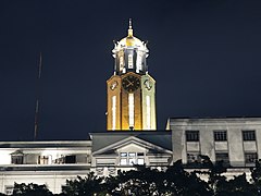 Manila City Hall clock tower night view