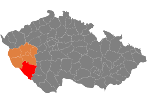 District location in the پلزن اوستانی within the Czech Republic