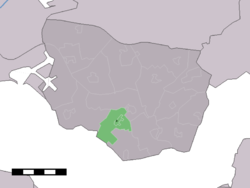 Lage von Driewegen in der Gemeinde Borsele