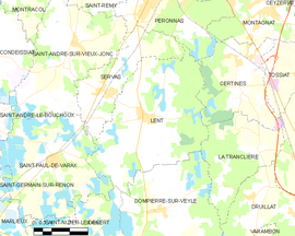 Mapa obce Lent