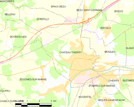 Mapa obce Château-Thierry