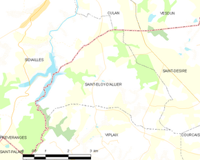 Poziția localității Saint-Éloy-d'Allier