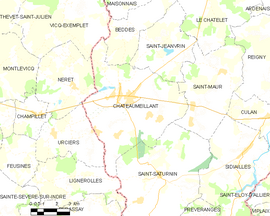 Mapa obce Châteaumeillant