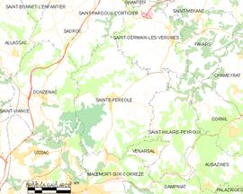 Mapa obce Sainte-Féréole