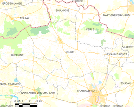 Mapa obce Rougé