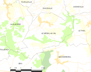 Poziția localității Le Mesnil-au-Val