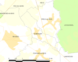 Mapa obce Robersart