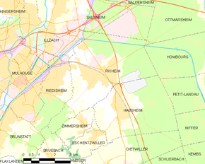 Poziția localității Rixheim