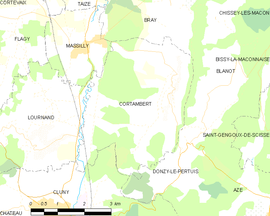 Mapa obce Cortambert