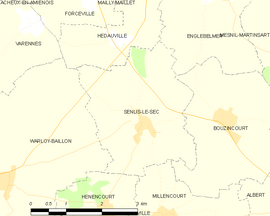 Mapa obce Senlis-le-Sec