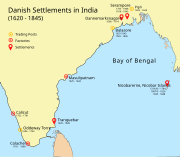 Map of Danish Settlements in India (1620 - 1845).svg