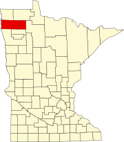 Map of Minnesota highlighting Marshall County Map of Minnesota highlighting Marshall County.svg