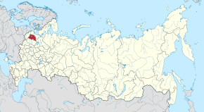 Poziția localității Regiunea Novgorod