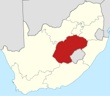 Map of South Africa with the Free State highlighted.svg