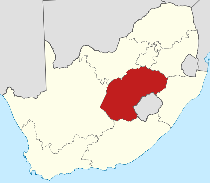 File:Map of South Africa with the Free State highlighted.svg