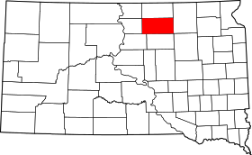 Map of South Dakota highlighting Edmunds County.svg