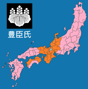 1591년 도요토미 정권 지도