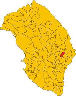 Map of comune of Giuggianello (province of Lecce, region Apulia, Italy).svg