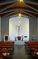 Deutsch: Matthias-Claudius-Kirche Blick in Richtung Altar