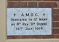 English: Foundation stone of St Mary's Roman Catholic church at Mendooran, New South Wales