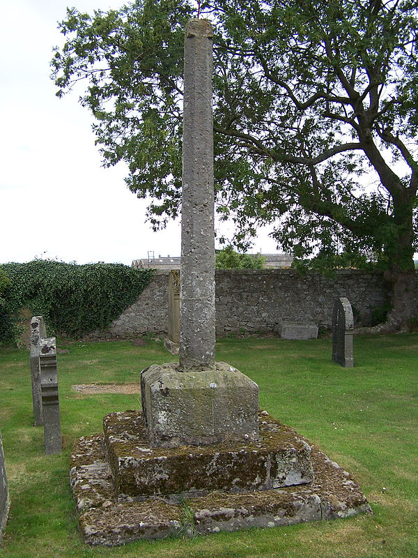 The mercat cross for Kinneddar village. Unknown age.