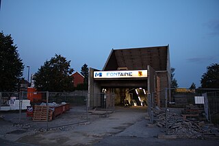 Fontaine (Charleroi Metro) metro station in Fontaine-lÉvêque