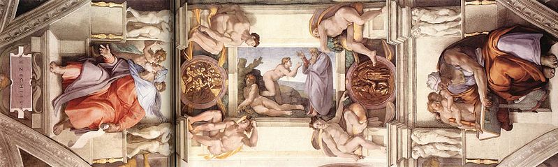 File:Michelangelo - Sistine chapel ceiling - bay 5.jpg