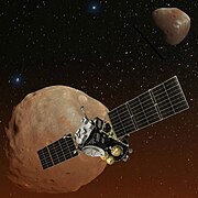 Artist's concept of Japan's Martian Moons eXploration (MMX) spacecraft, planned for launch in 2024 Mmxspacecraft 0.jpg