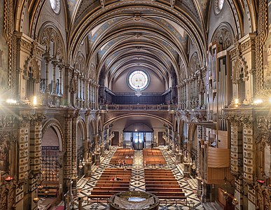 Santa Maria de Montserrat Abbey in Montserrat. Photographer: Tudoi61