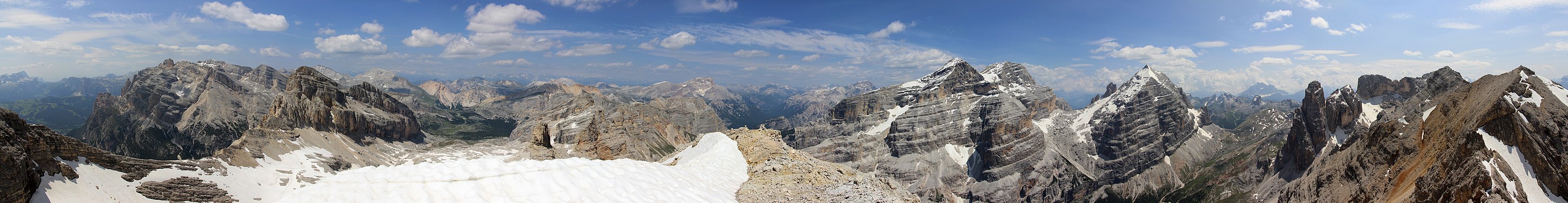 in panorama from Monte Casale, above of valley Val di Travenanzes.