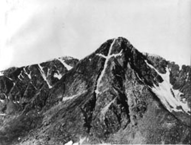 Mount of the Holy Cross, photographed by William Henry Jackson in 1874