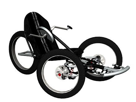 Off-road handcycle