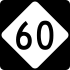 Marcador de la autopista 60 de Carolina del Norte