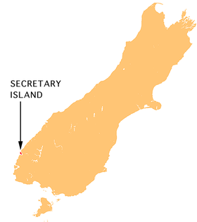 Carte de localisation de Secretary Island.