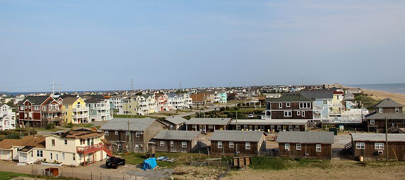 Beach houses along the Atlantic Ocean in Nags Head Nags Head, North Carolina beach houses.jpg