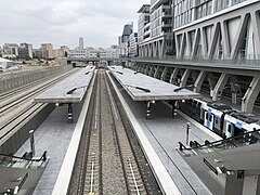 Vue aérienne des quais, en mai 2024.