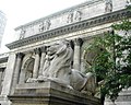Main entrance to the New York Public Library, picture taken in June, 2006