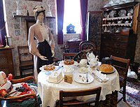 Recreation of a Victorian parlour at Nidderdale Museum, Yorkshire