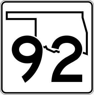 <span class="mw-page-title-main">Oklahoma State Highway 92</span> State highway in Oklahoma, United States