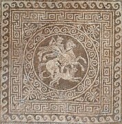 Mosaïque représentant Bellérophon, Olynthe, fin du Ve siècle av. J.-C.
