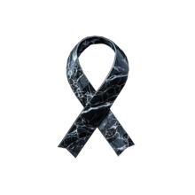 The black and grey marble ribbon created for Osteopetrosis Awareness.