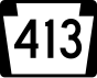 Pennsylvania Route 413 işaretçisi