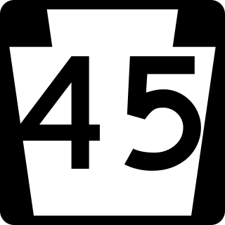 <span class="mw-page-title-main">Pennsylvania Route 45</span> State highway in Pennsylvania, US