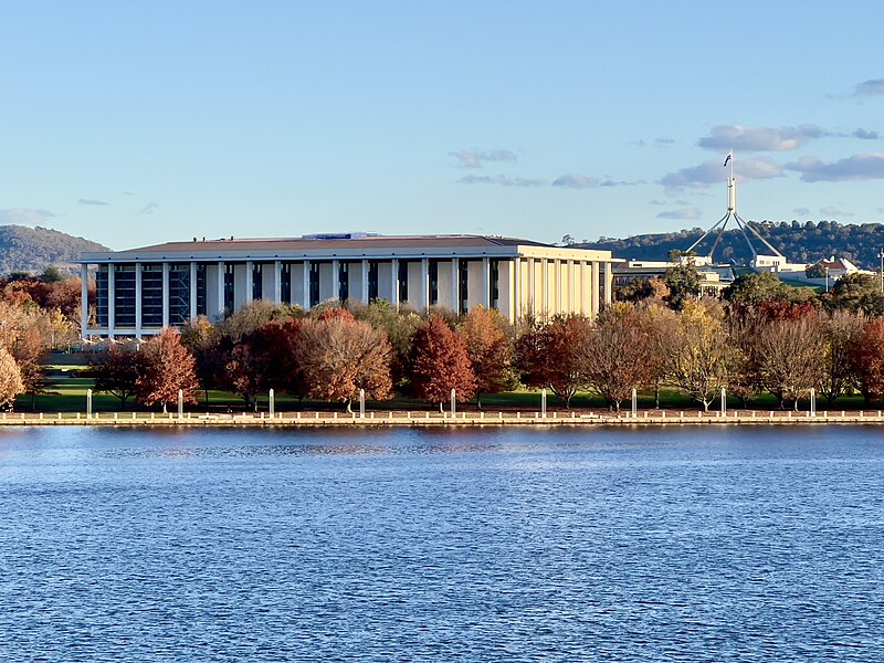 File:Parliament House, National Library of Australia, Canberra, 2023.jpg