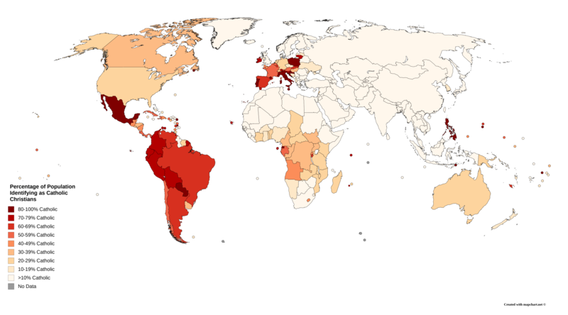 File:Percentage of Population Identifying as Catholic Christians.png