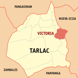 Victoria na Tarlac Coordenadas : 15°34'41"N, 120°40'55"E