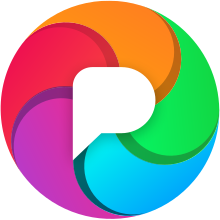 Description de l'image Pixelfed logo multicolor (September 2018).svg.