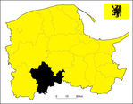 Localização do Condado de Chojnice na Pomerânia.
