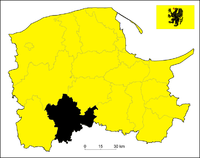 Okres Chojnice na mapě vojvodství