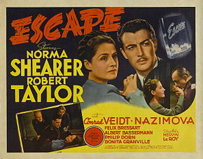 Descrizione dell'immagine Poster - Escape (1940) 01.jpg.